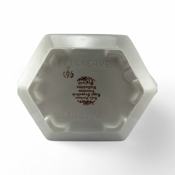 Vintage 1960s Ellgreave Staffordshire Ironstone Teapot Safe Harbor Transferware - Picture 9 of 16